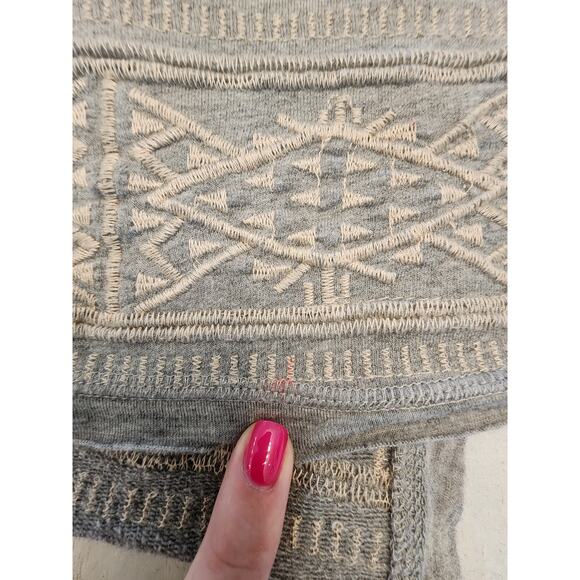 Willow & Clay Women's SZ Large Gray Hoodie Embroidery Longline - Picture 11 of 16